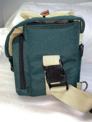 Vintage CANON Camera Bag Organizer Green Many Pockets DSLR Carrying Case 2