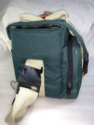 Vintage CANON Camera Bag Organizer Green Many Pockets DSLR Carrying Case 3