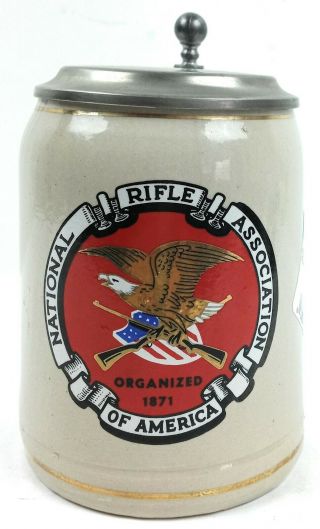 National Rifle Association Of America Vintage Lid Stein Nra Germany