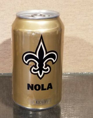 2017 Bud Light Orleans Saints Pull Top Beer Can Football Set Tab Intact Nfl