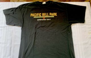 San Francisco Giants Opening Day Pacific Bell Park 2000 T Shirt Black