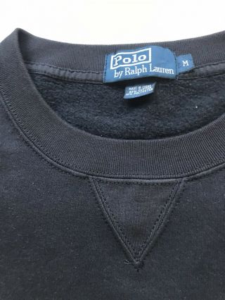Vintage Polo Ralph Lauren Crewneck Sweatshirt - Black - Size M