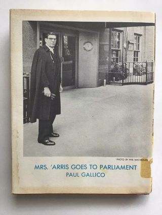 PAUL GALLICO Mrs.  ' Arris Goes to Parliament 1965 HC Dust Jacket 2