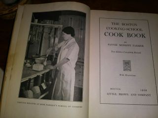 Vintage The Boston Cooking School Cook Book by Fannie Merritt Farmer 3