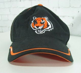 Cincinnati Bengals Nfl Football Baseball Cap Reebok Orange Black Hat Adjustable