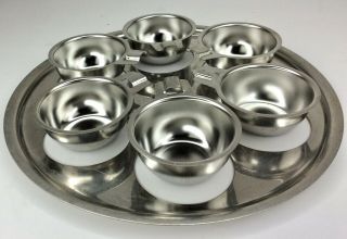 Vintage Saladmaster Steamer Tray With 6 Egg Poach Cups Stainless Steel