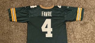 Vtg Brett Favre 4 Green Bay Packers Nike Mens Football Jersey Large Made In Usa