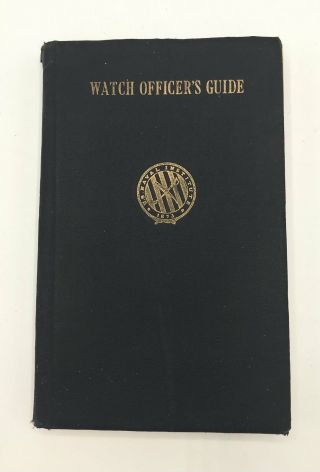 Book: 1930 Us Naval Watch Officer’s Guide Annapolis,  Md