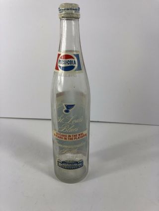 1973 St Louis Blues Hockey Stanley Cup 6 Yrs In Nhl & Playoffs Pepsi Cola Bottle