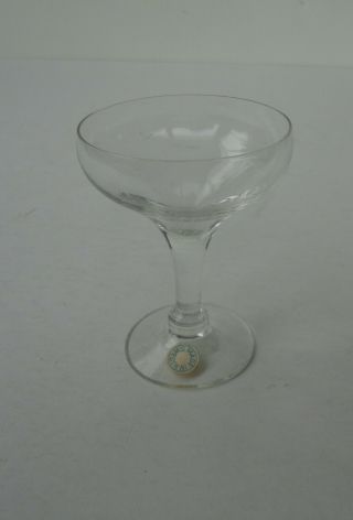 6 Vintage Mid Century Modern Made In Sweden Cocktail Coupes Clear Glasses 3