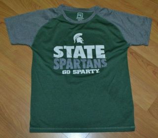 Michigan State Spartans Performance Jersey T Shirt Youth Large 12 - 14 Go Sparty