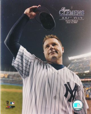 Roger Clemens Ny Yankees 8x10 Photo Licensed Photo File 300th Win 2003