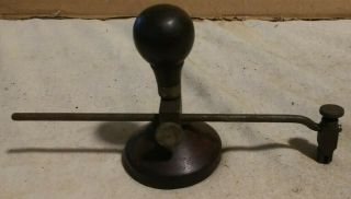 Vintage Wood And Brass Circle Glass Cutter