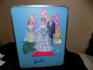 Rare Vintage Barbie Trousseau Trunk Metal 1964 Mattel Inc.  -