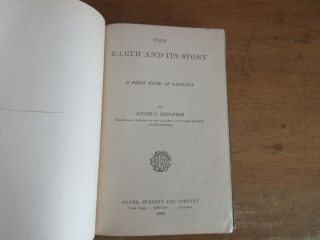 Old EARTH GEOLOGY Book 1899 ROCK GLACIER VOLCANO FOSSIL CORAL MINERAL METAL SOIL 2