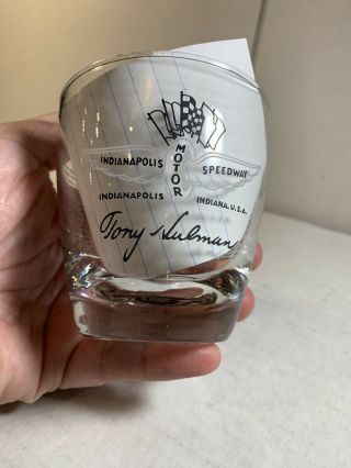 Vintage 1960’s Indianapolis 500 Race Advertising Drinking Glass Indiana