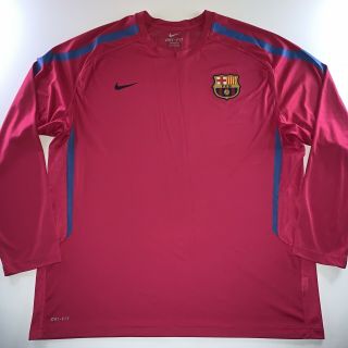 Men’s Nike Fc Barcelona Soccer Jersey Pink Blue Size Xx Large Rare