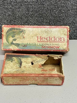 Vintage Heddon Dowagiac 172 Minnow Box Only & Extra Box