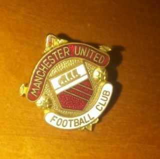 Manchester United Football Club Vintage Pin Back Lapel Pin Man U Football Soccer