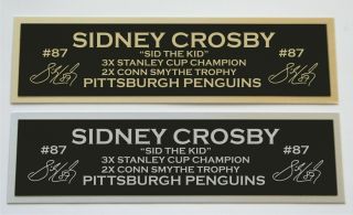 Sidney Crosby Nameplate For Signed Autographed Hockey Jersey Photo Puck Or Item
