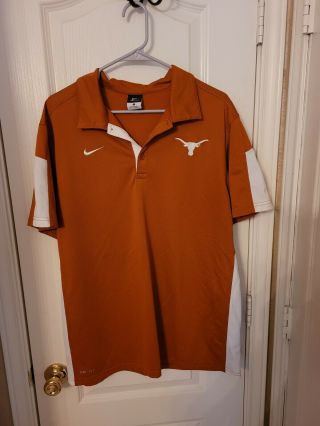 Nike Dri - Fit Ut Texas Longhorns Mens Burnt Orange Polo Shirt Size L