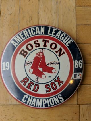 1986 Boston Red Sox American League Champs 3 1/2 Inch Diameter Pinback