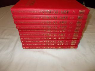 Complete 10 Volume Set Of The Encyclopedia Of Visual Art Grolier Ed.  Corp 1985