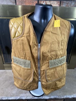 Vintage American Field Sportswear Hunting Bird Pheasant Vest Mens Large Made Usa