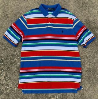 Vintage Polo Ralph Lauren Shirt Size Xl Tall Multicolor 90 