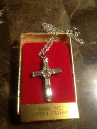 Vintage Stanhope Cross The Lords Prayer Necklace