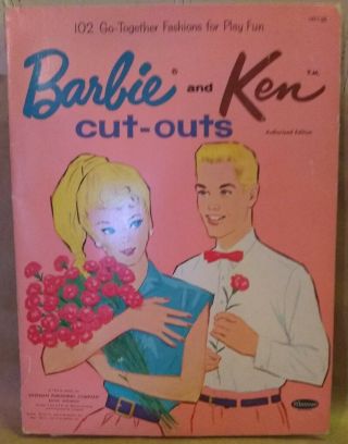 1962 Barbie And Ken Cut Outs.  Whitman Publishing Company