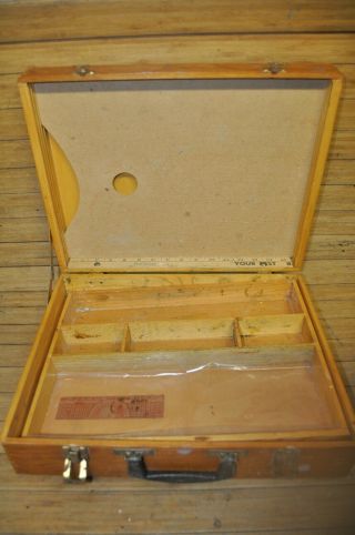 Vintage Artist Painters Wood Box Case Dovetailed