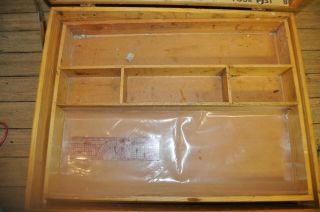 Vintage artist painters wood box case Dovetailed 2