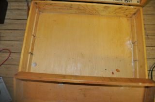 Vintage artist painters wood box case Dovetailed 3