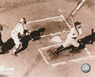 Babe Ruth 8x10 York Yankee Photo File Mlb License Hitting Homerun