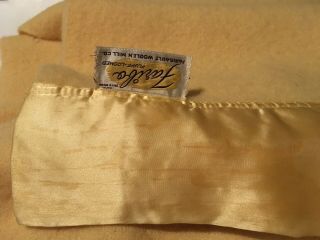 Vintage Faribo Wool Blanket 70 " X 86 " Satin Trimmed Gently