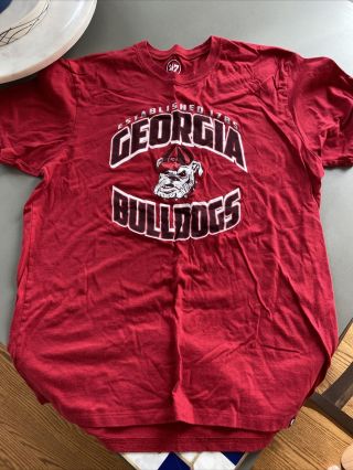 University Of Georgia Bulldogs Red T Shirt Size Large Nwt 47 Brand Est 1785