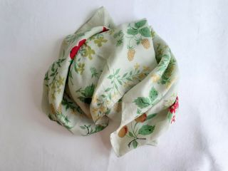 Vintage Liberty Of London Made In England Square Silk Green Scarf