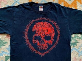 Poison Idea Orig Shirt True Vintage Punk Septic Death Cro - Mags Black Flag Infest