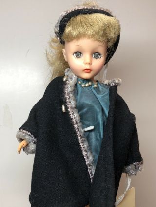 10” Vintage Eegee Vinyl Doll Has Twist Turn Waist Adorable Blonde W/ Coat Sx