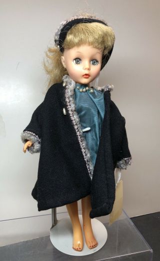 10” Vintage Eegee Vinyl Doll Has Twist Turn Waist Adorable Blonde W/ Coat Sx 2
