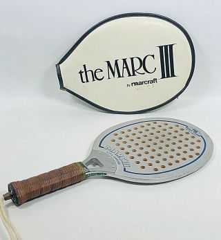 Vintage " Marc Iii " By Marcraft Paddle Ball Racquets Racket Equipment With Cover