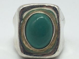 Vintage Robert Lee Morris Faux Turquoise Sterling Silver Ring Size 5 1/2