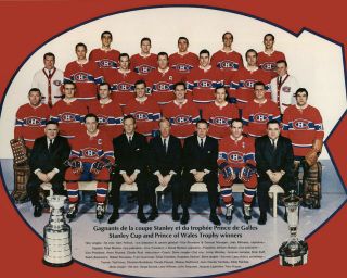 Montreal Canadiens 1968 - 69 Stanley Cup Champions - 8x10 Color Team Photo