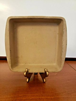 Vintage Pampered Chef Stoneware Family Heritage Baking Pan 9.  5 X 9.  5” Square Usa