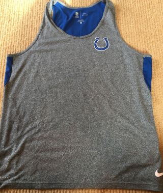 Indianapolis Colts,  Nike,  Nfl,  Team Apparel,  Mens,  Large,  Tank Top Dri - Fit