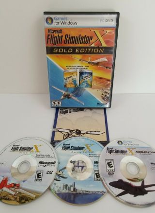 Vintage Microsoft Flight Simulator X: Gold Edition With Key Codes - Pc Game