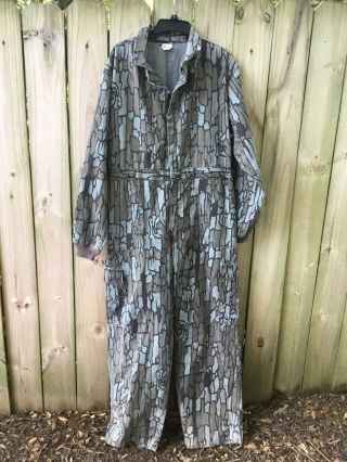Usa Made Mossy Oak Vintage Coveralls Camouflage Large Hunting 1pc Jumpsuit