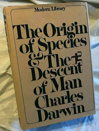 C.  Darwin The Origin Of Species & The Descent Of Man Modern Library Edition
