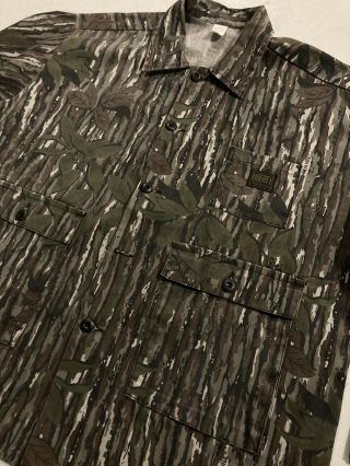 Vtg Liberty Shirt Hunting Jacket Mens Sz Xxl 2xl Classic Realtree Bark Camo